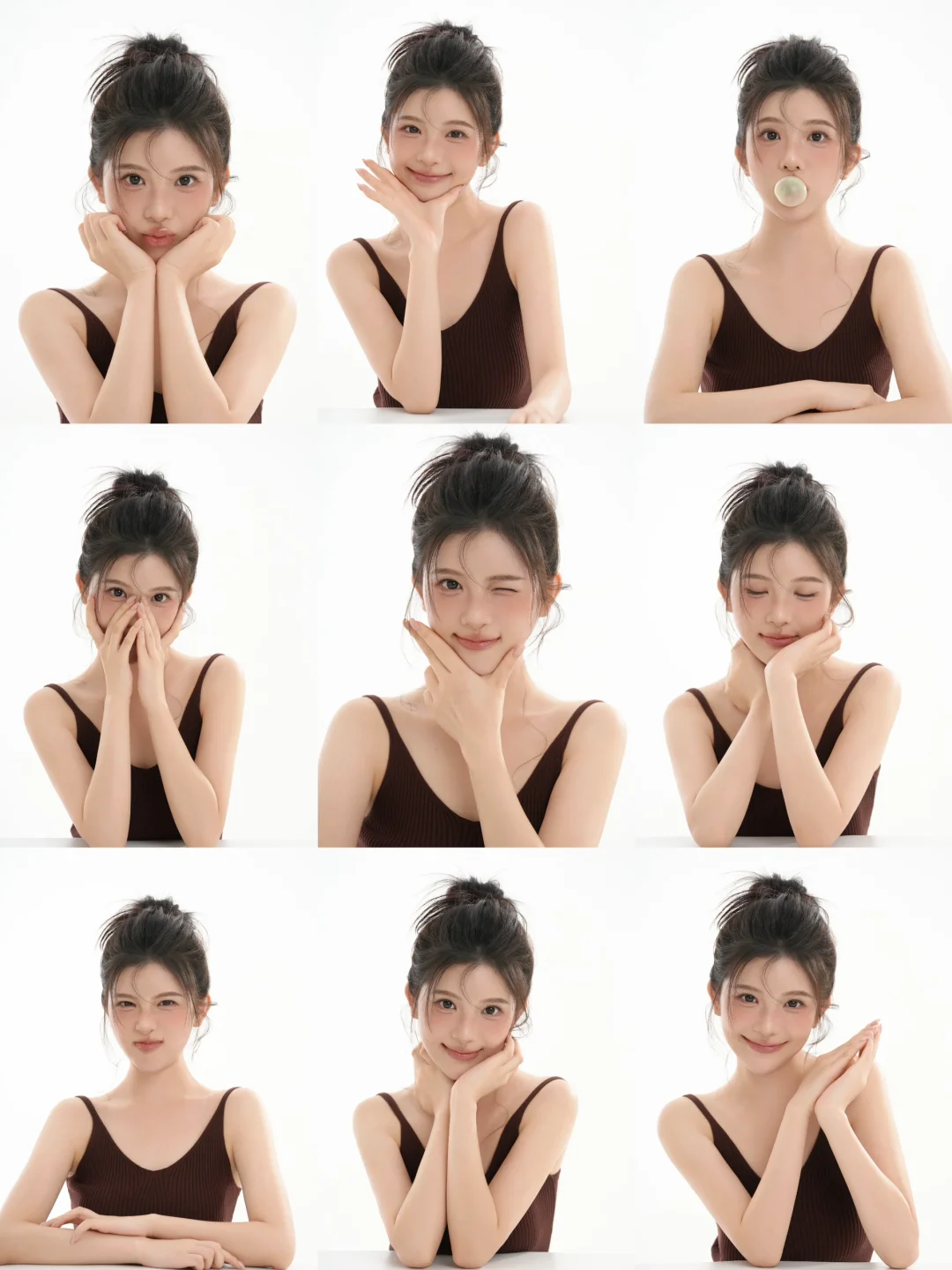 韩式少女九连拍肖像写真