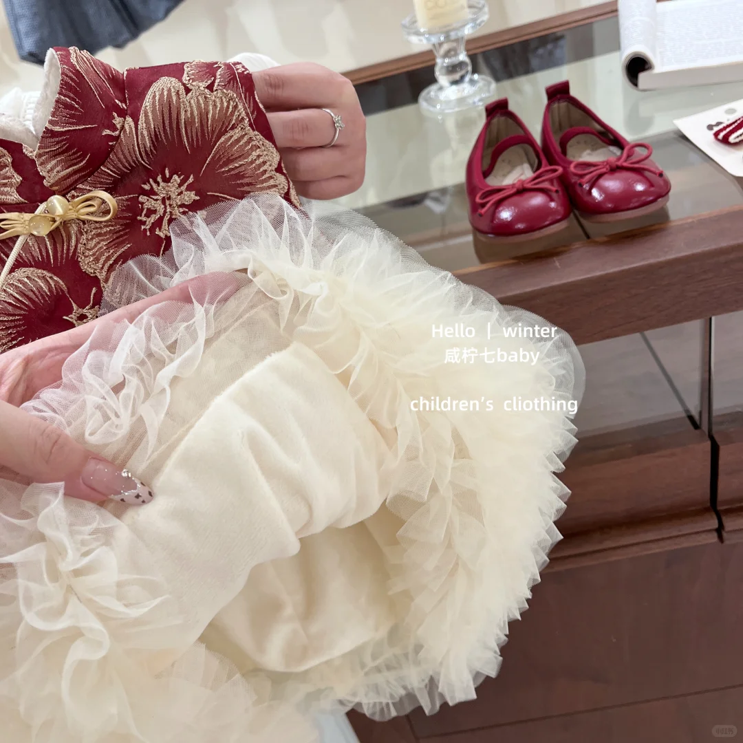 🧧【高定重工款】女儿新年国风公主裙穿搭