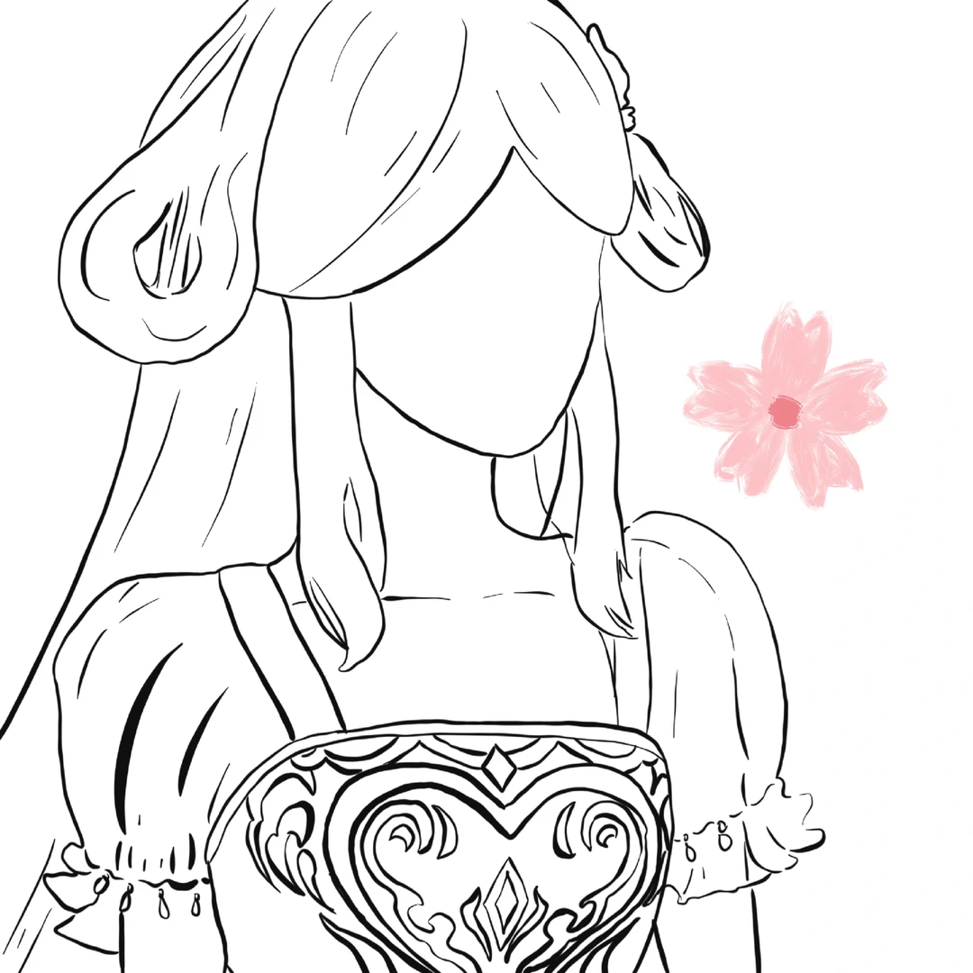 叶罗丽黑白线稿🥳