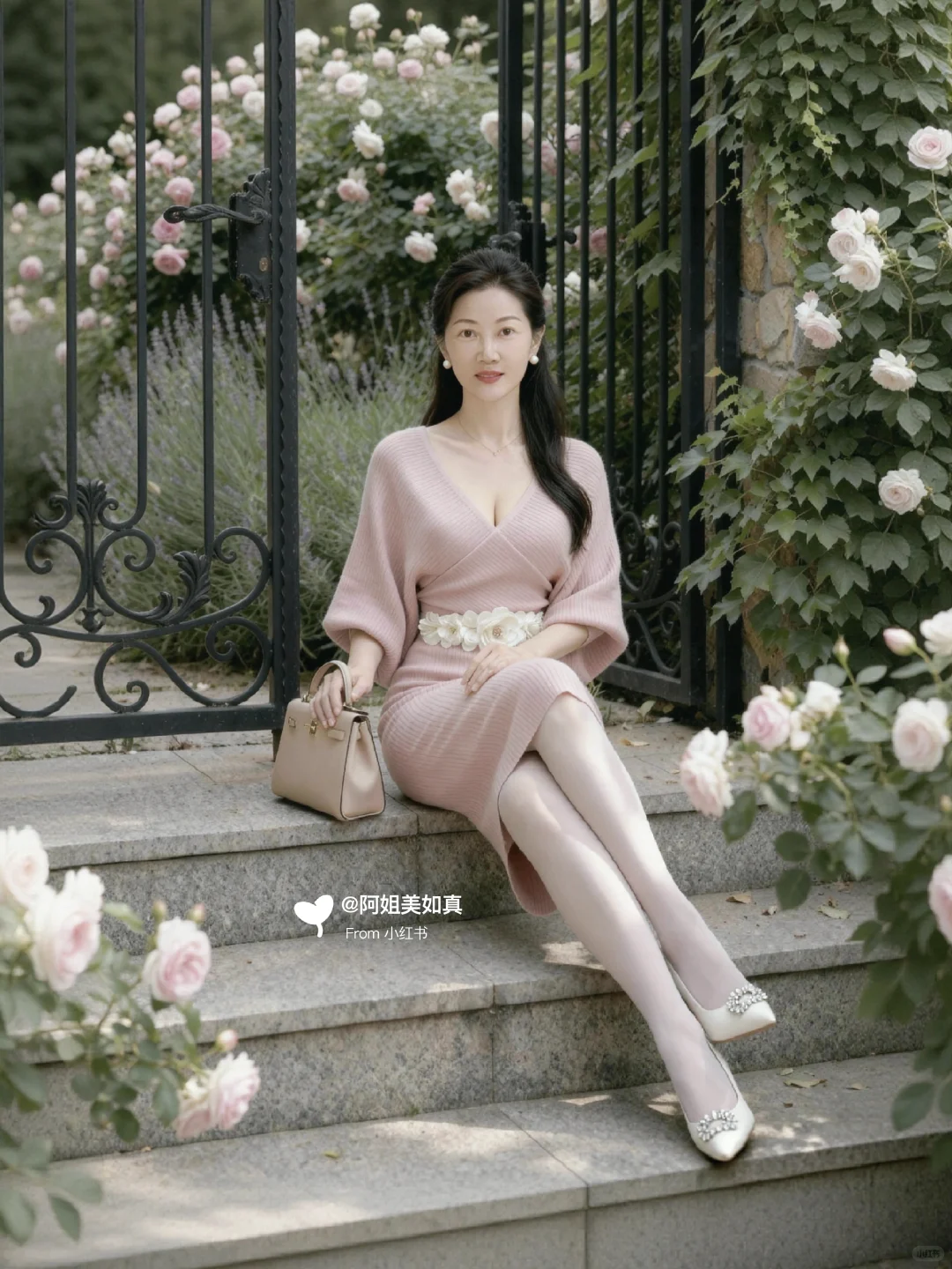 我的秘密花园，粉色连衣裙（2）