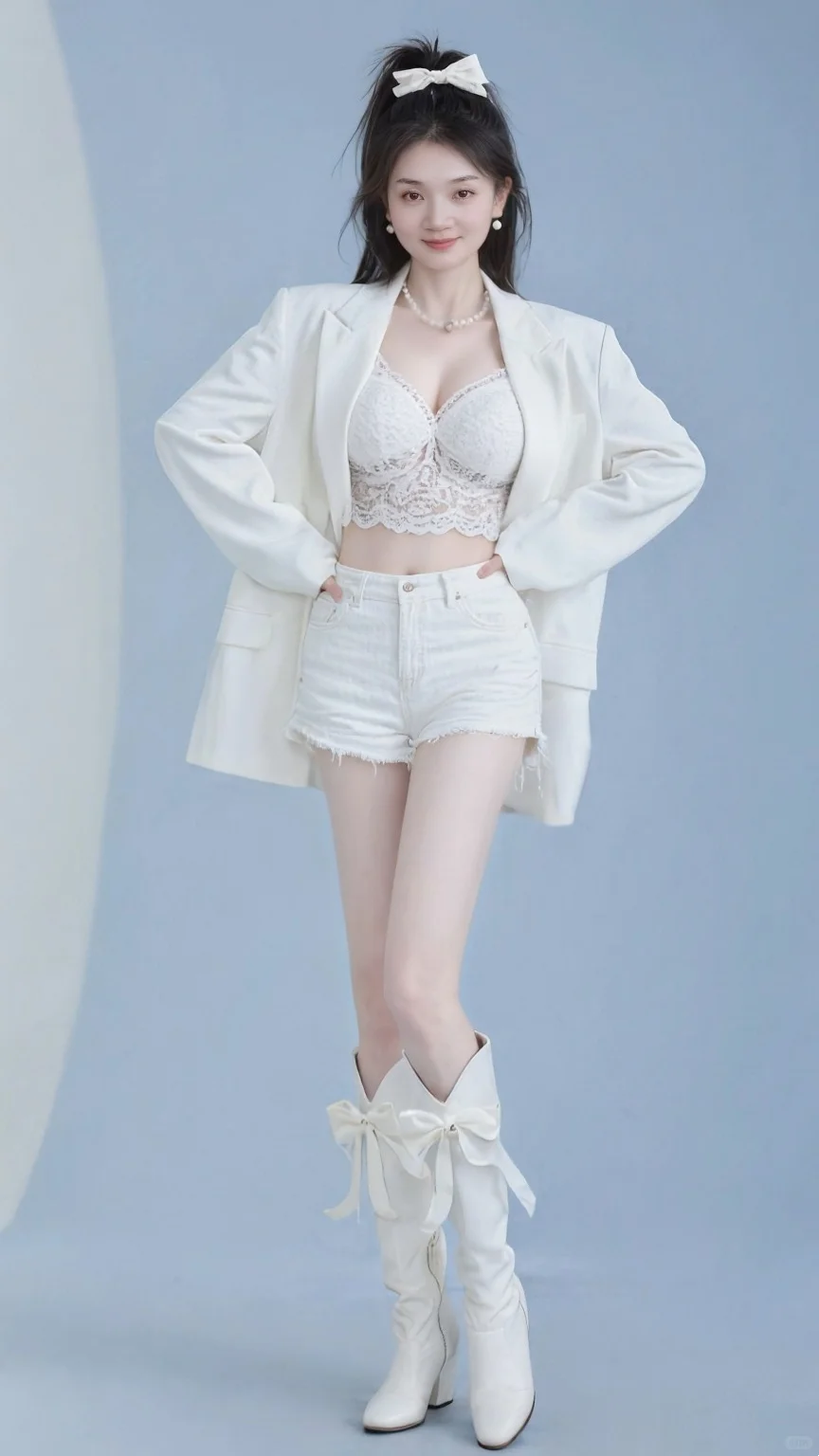 小宝贝穿搭🥨bm风白色蕾丝吊带