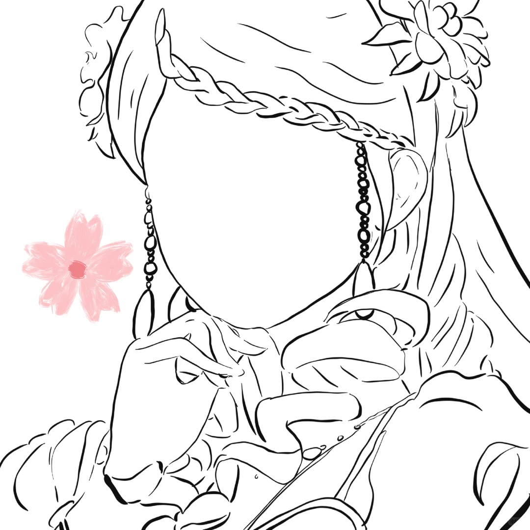 叶罗丽黑白线稿🥳