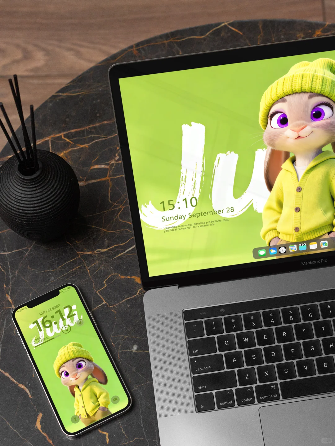 🥑牛油果朱迪丨清新牛油果色丨4K原创壁纸