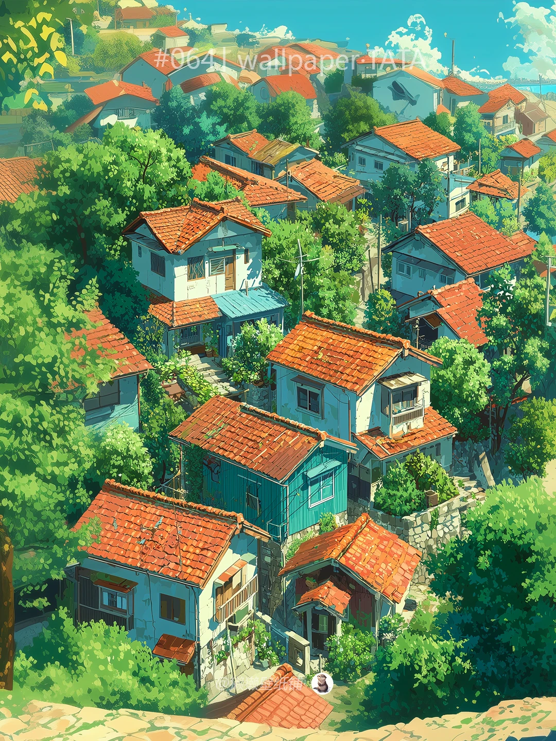 山野里的小村庄，治愈系壁纸分享