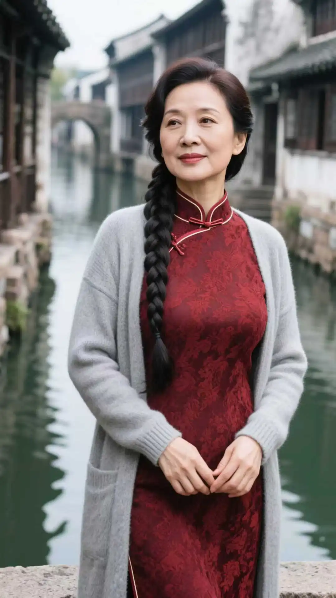 成熟韵味穿搭，48岁的阿姨如诗如画