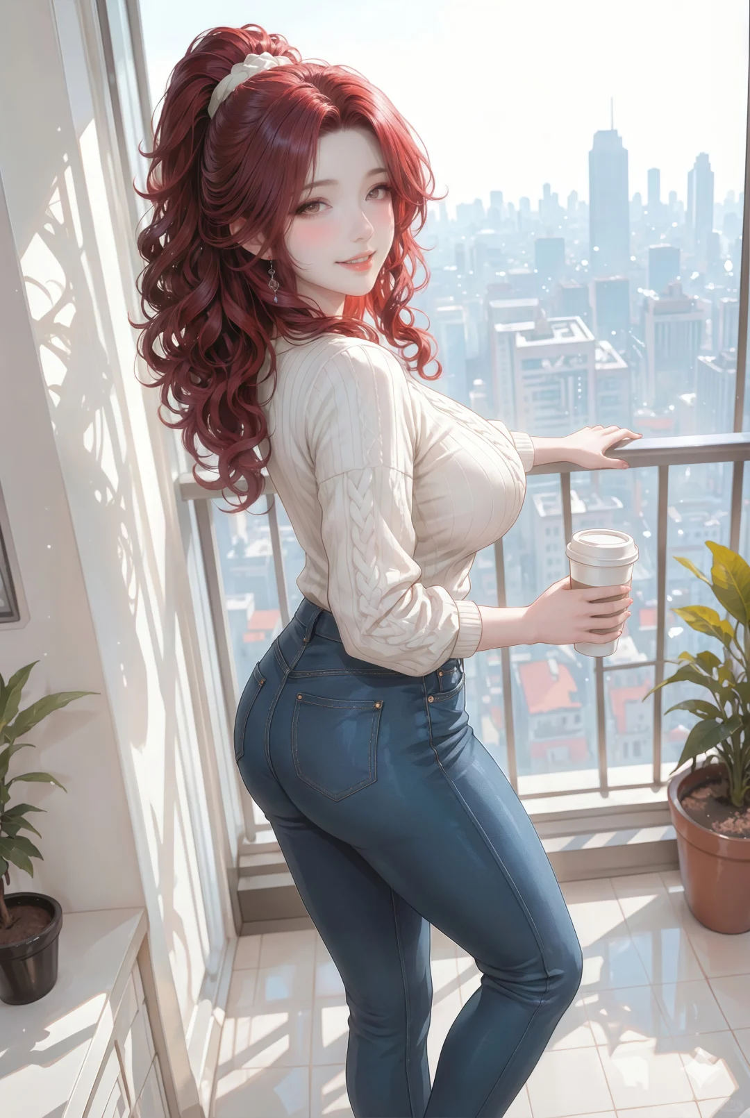 今天是日常系红发女友穿搭！