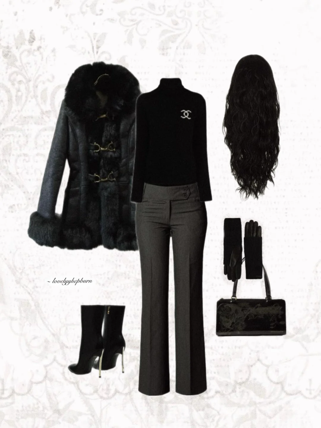 黑棕毛绒秋冬贵气感穿搭｜复古松弛感✨