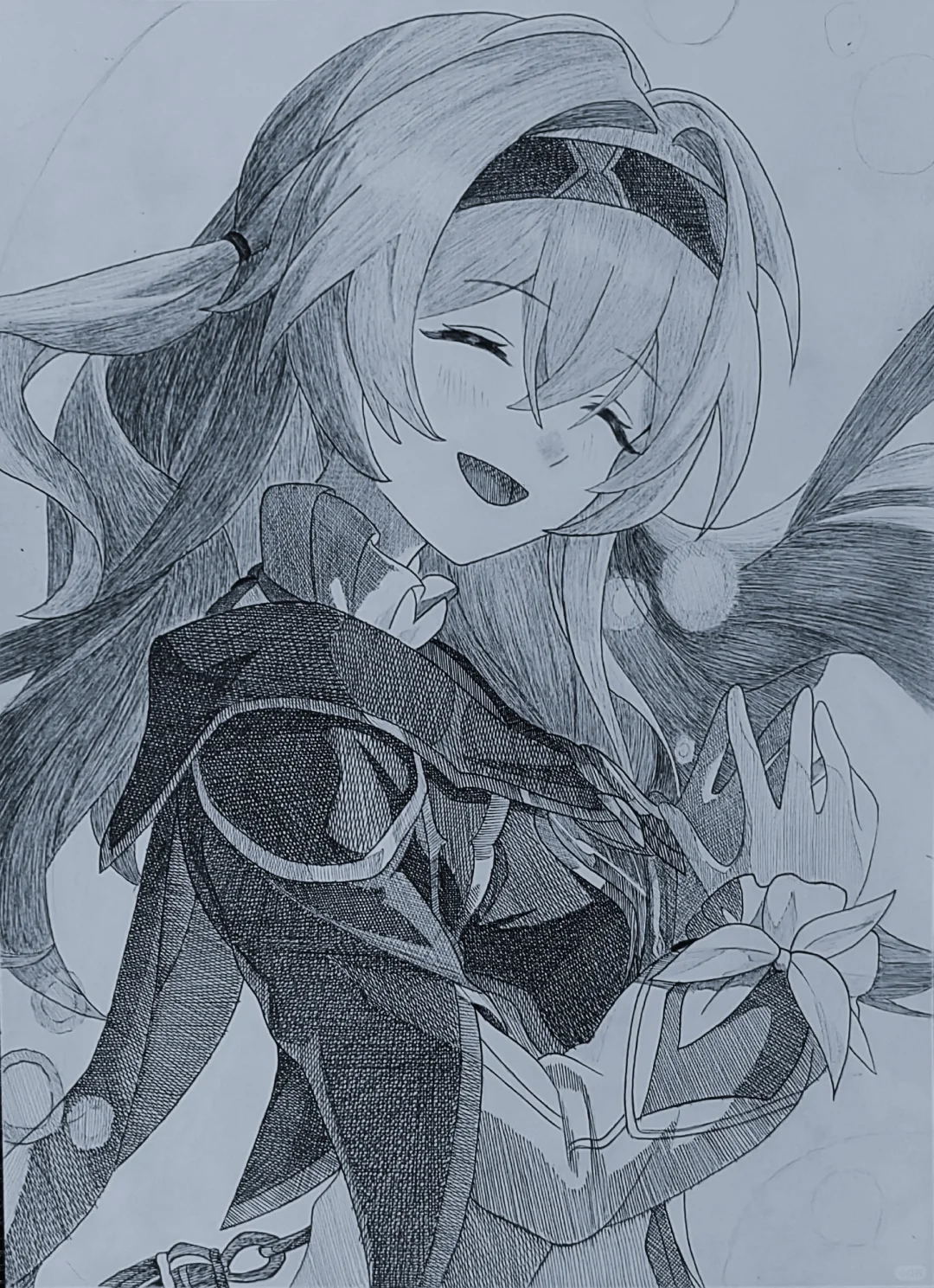 用线条画个流萤