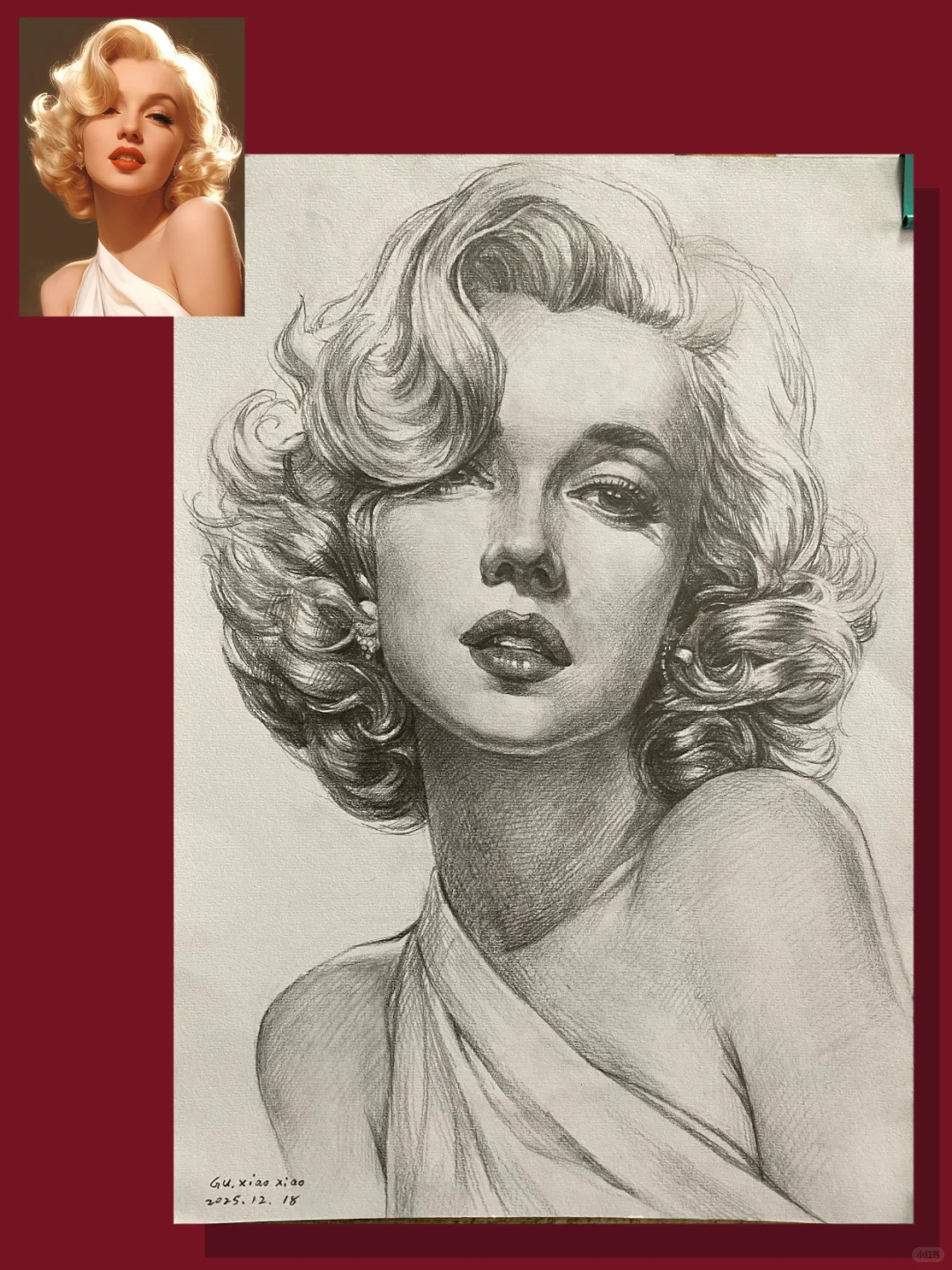 🔥素描笔下的《玛丽莲·梦露》❤️