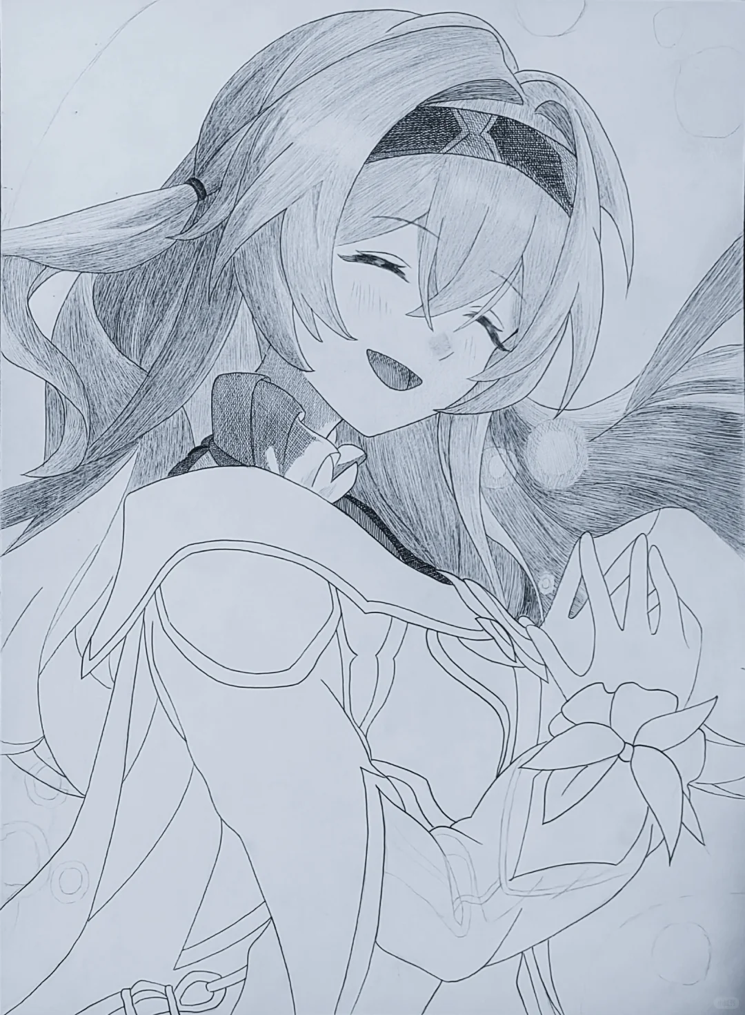 用线条画个流萤