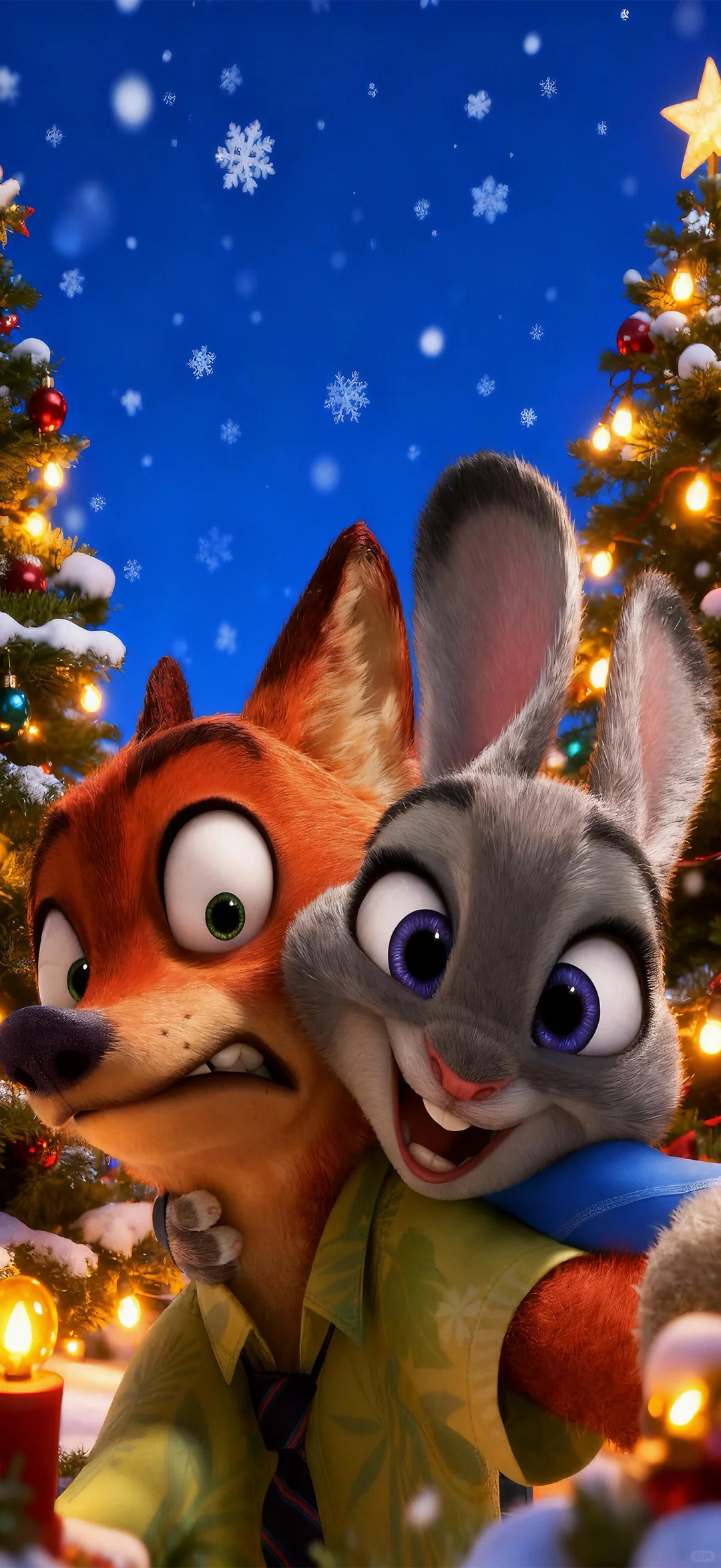 iOS26·疯狂动物城圣诞壁纸·好美！