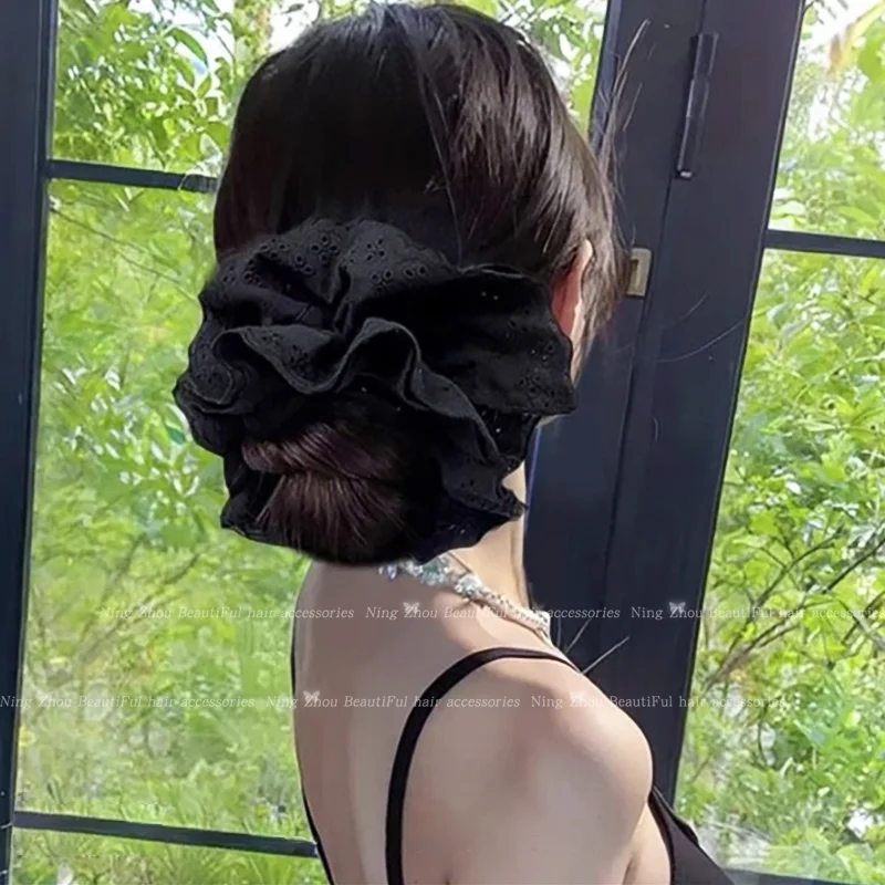 ✨蕾丝发圈也太有氛围感了吧！