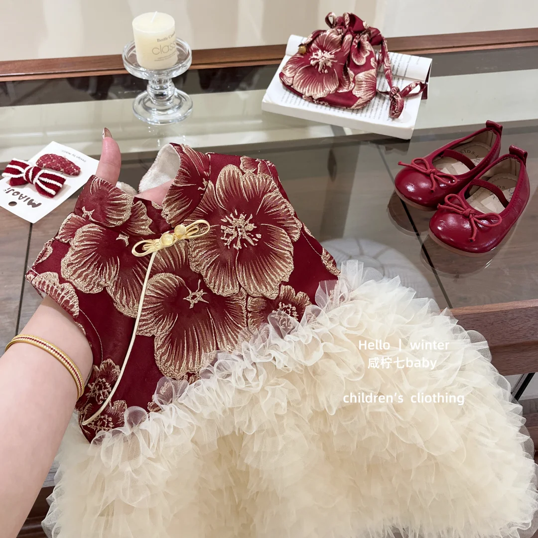 🧧【高定重工款】女儿新年国风公主裙穿搭