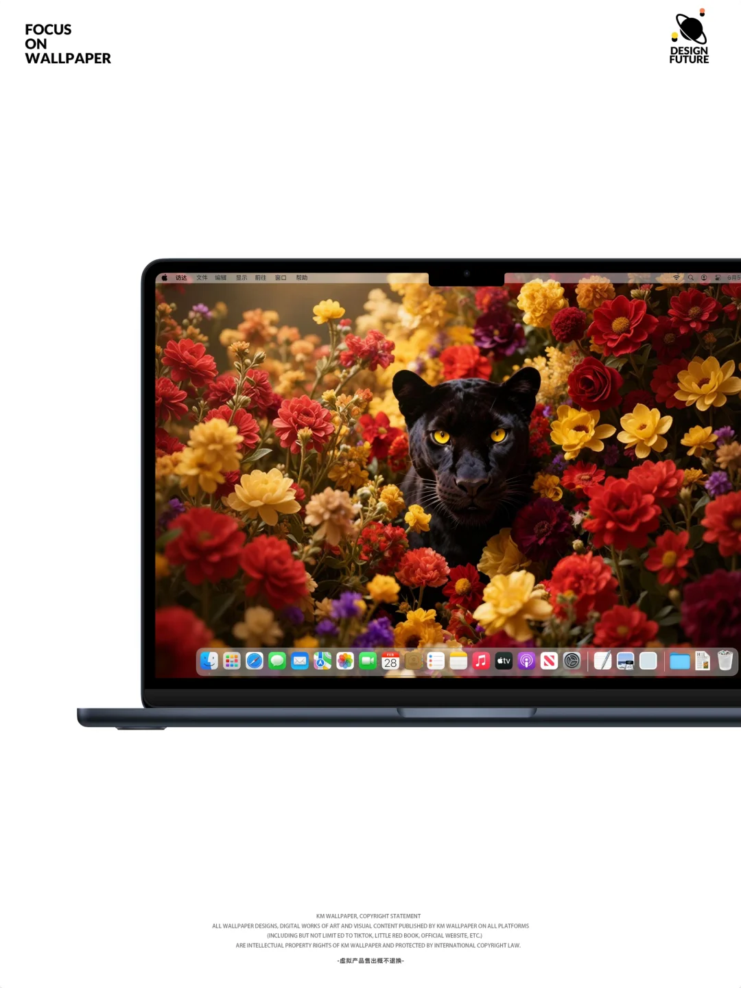 225｜高级氛围感壁纸｜花间黑豹