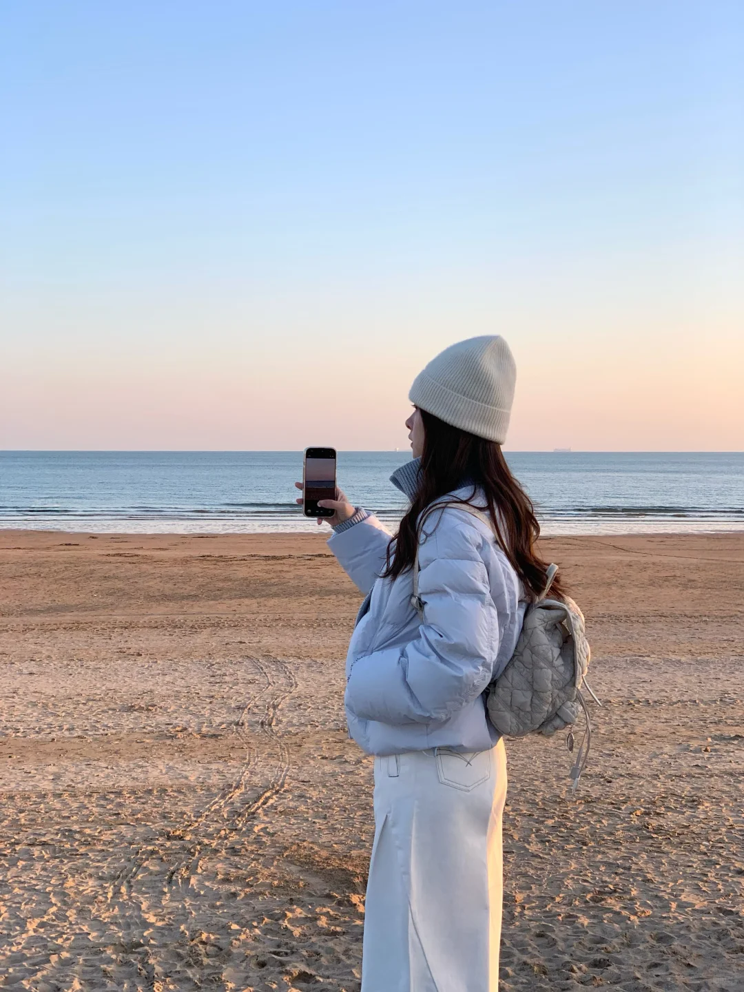 冬天的海边真的好适合松弛感穿搭、好舒服
