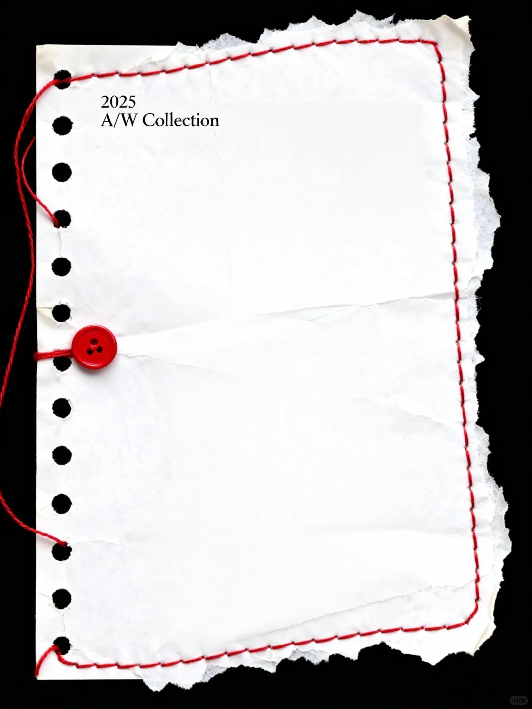 即梦素材｜红缝纫线