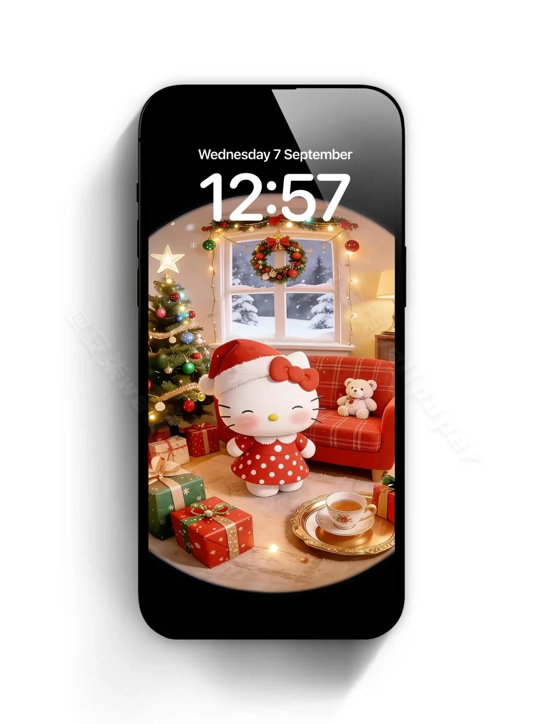 384｜创意动态壁纸｜kitty圣诞小屋