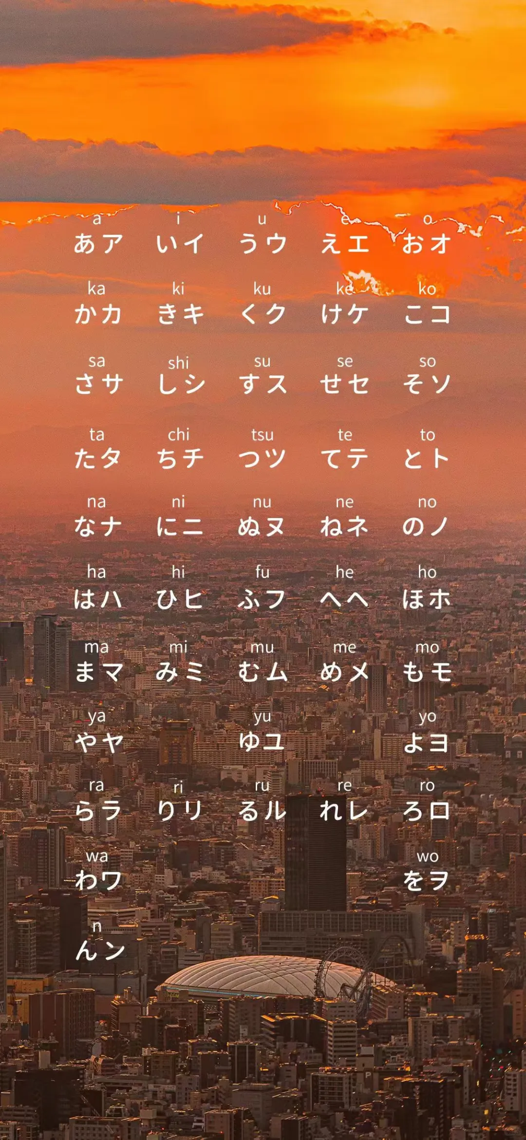 日本🇯🇵日语学习 50音图