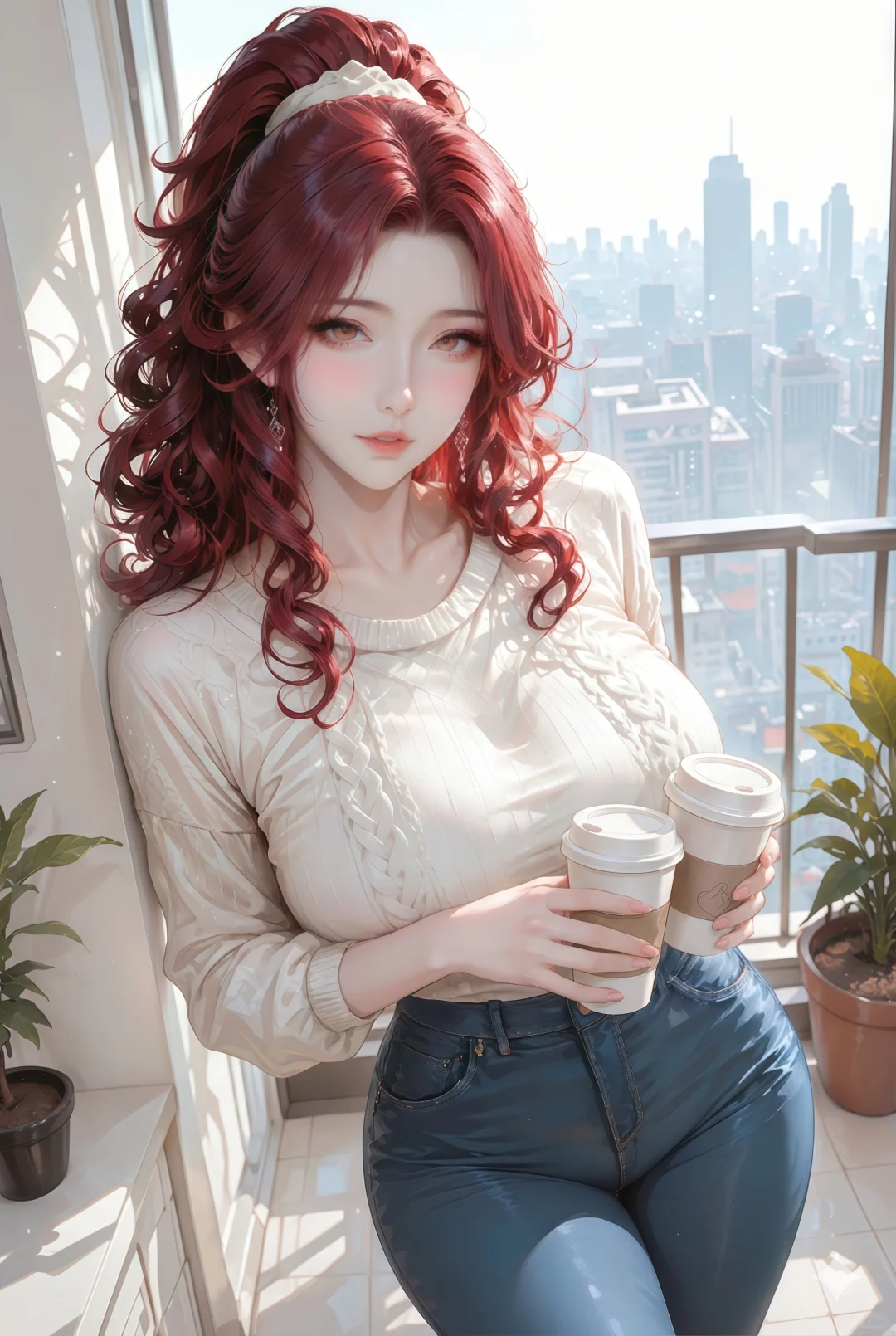 今天是日常系红发女友穿搭！