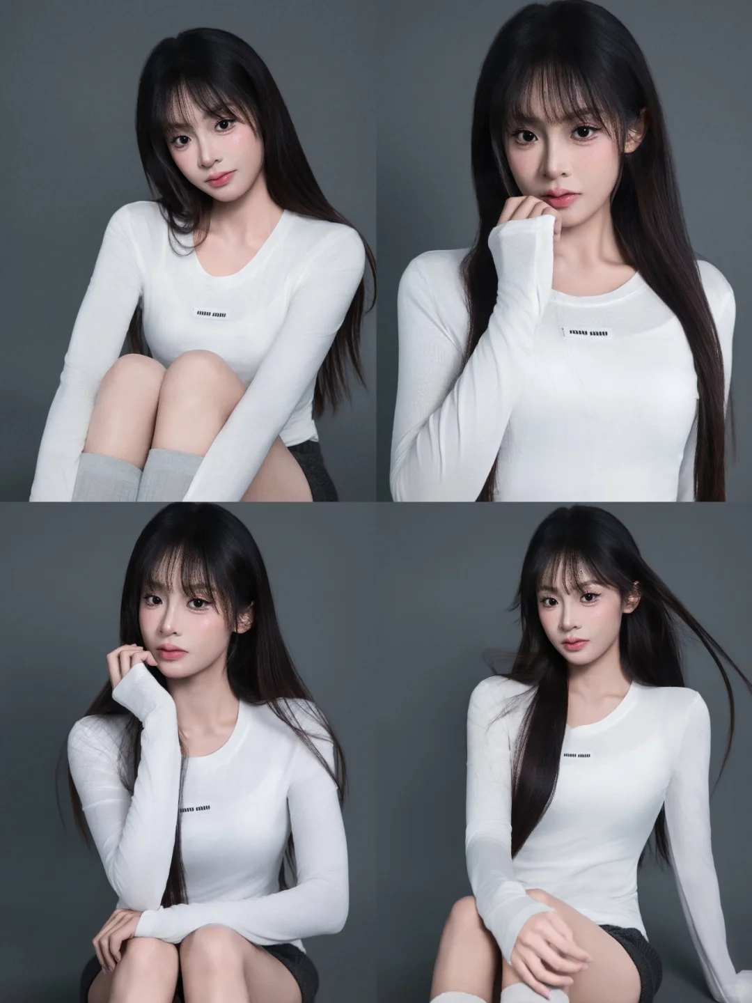 韩女系纯欲感写真格雷色系杀疯了|西安写真