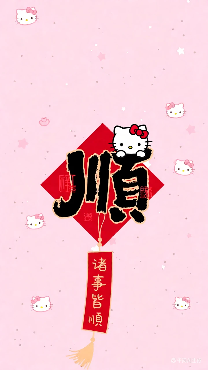 hellokitty新年壁纸已备好！🧨