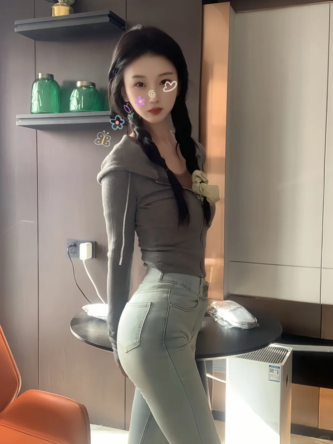 雨天编了辫子，和天气一样懒懒的🌧️