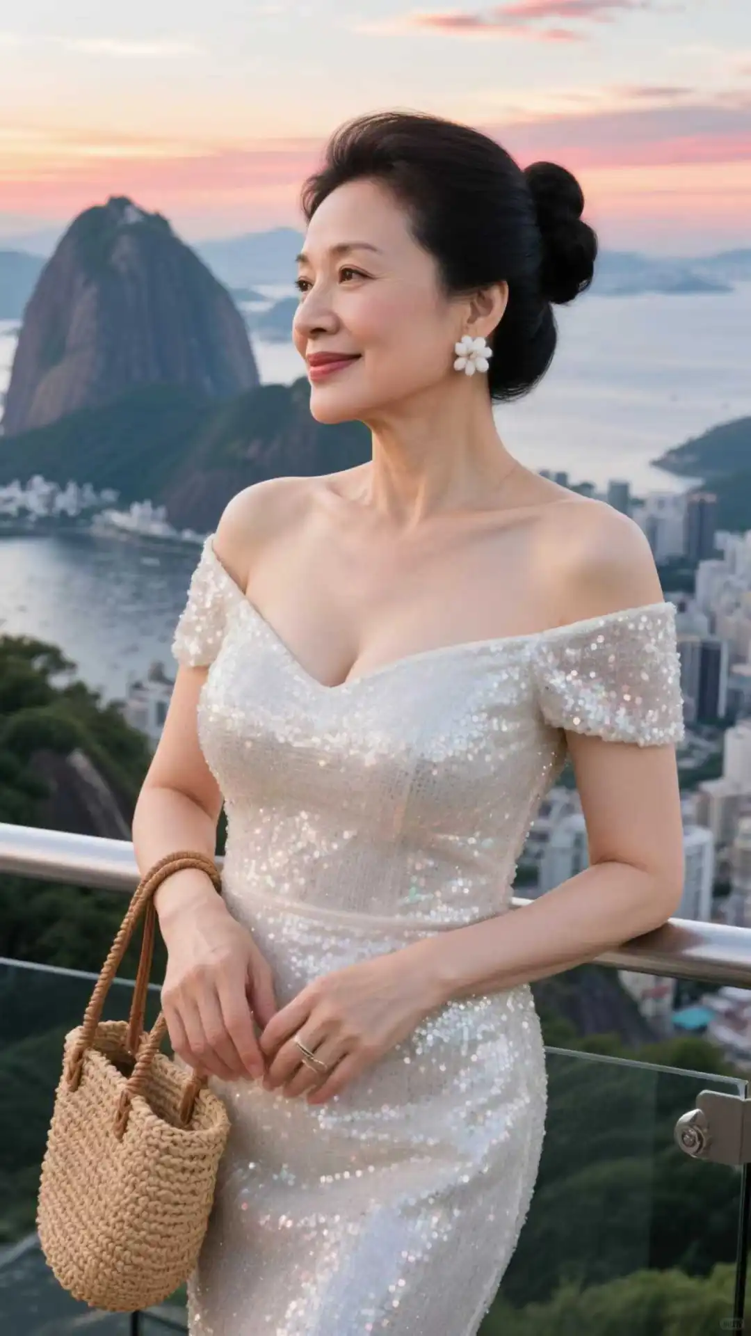 成熟韵味舒展，48岁阿姨裹着温柔底气