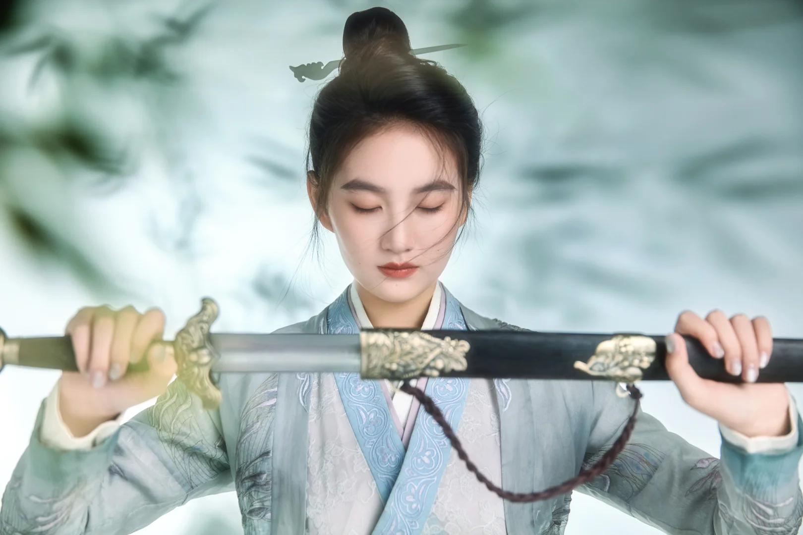 竹影里的侠气与书卷🎋能文能武侠女风范🍃