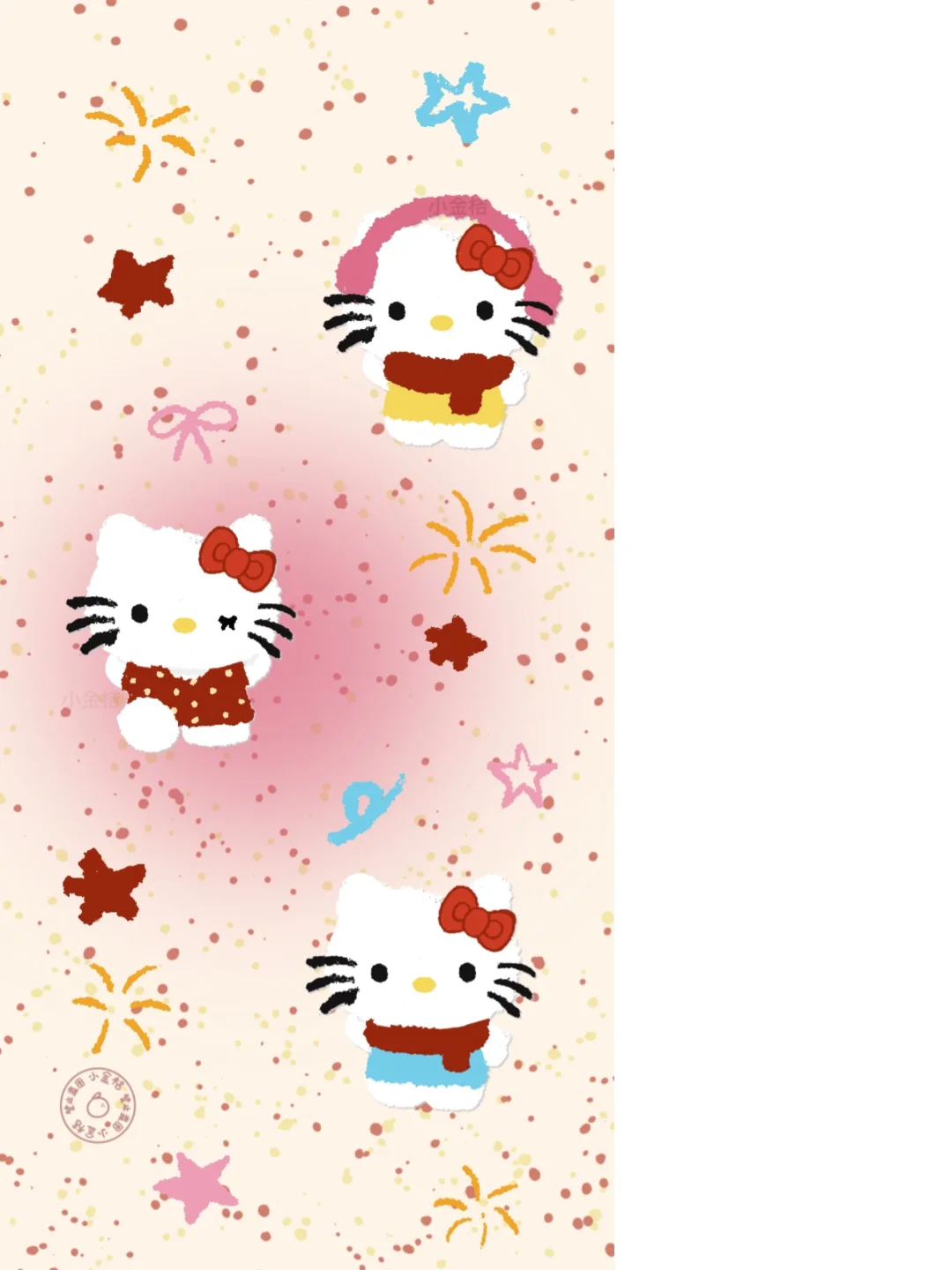 新年红Kitty可爱壁纸！！！