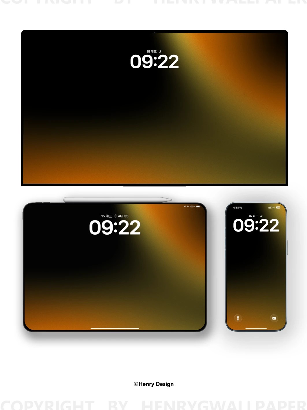 ipad&手机壁纸｜橙瞳光｜009