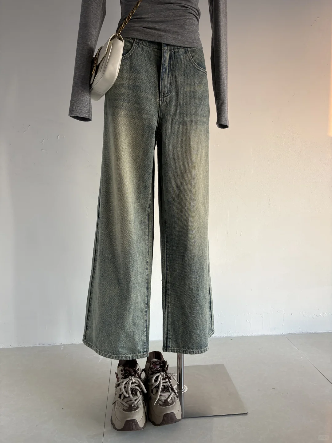 捡漏！大厂版衣，小众复古做旧牛仔裤女新款