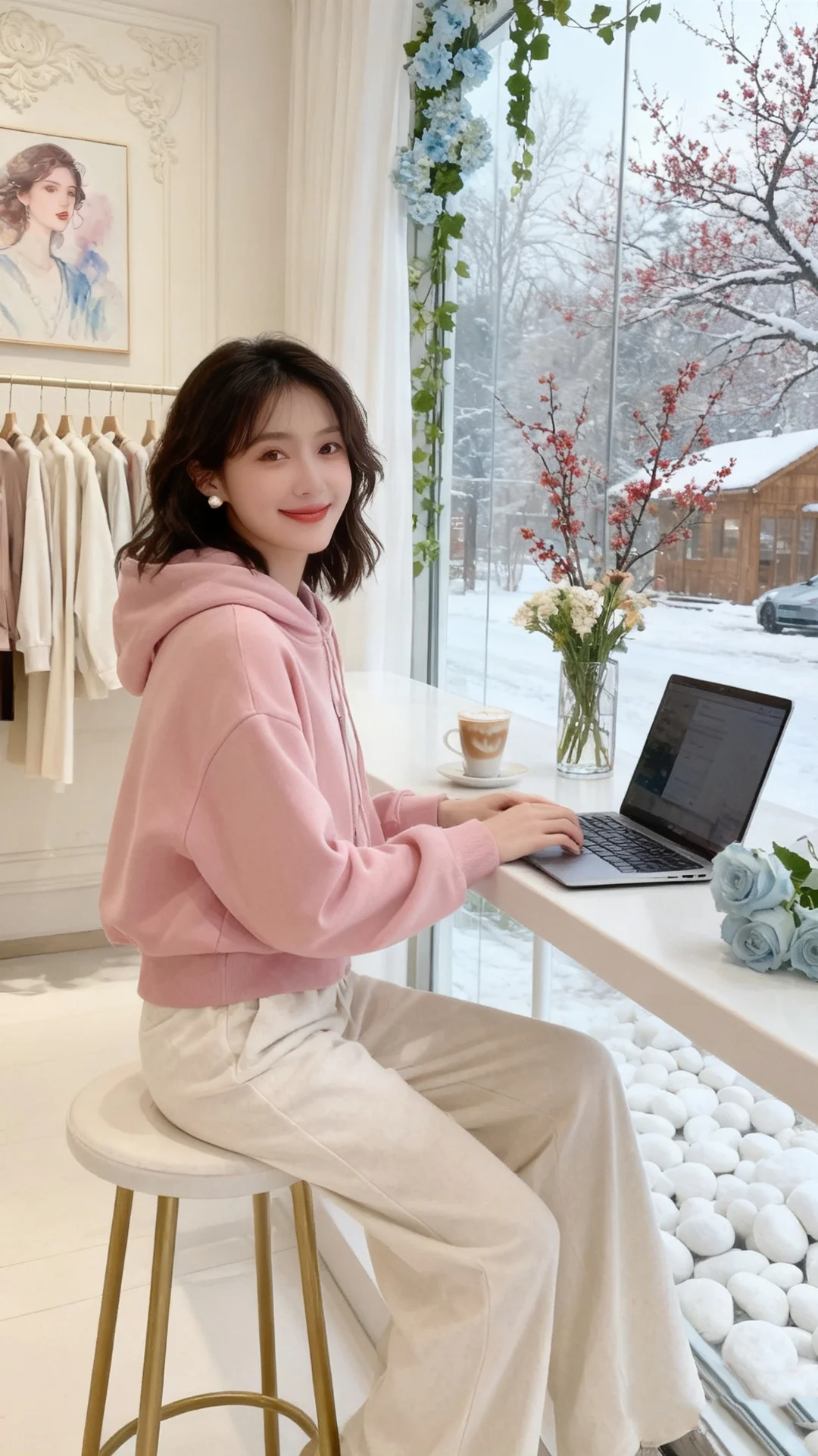 冬天怎么能少得了粉色呢