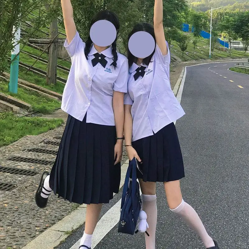 jk制服女学院风衬衫裙子泰国泰式校服学