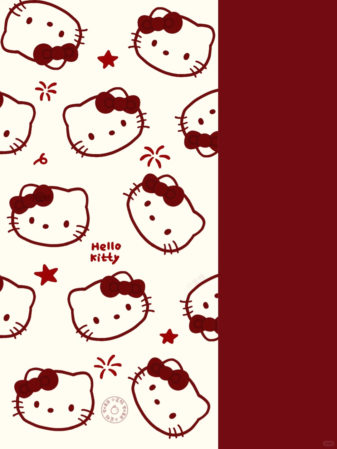 新年红Kitty可爱壁纸！！！