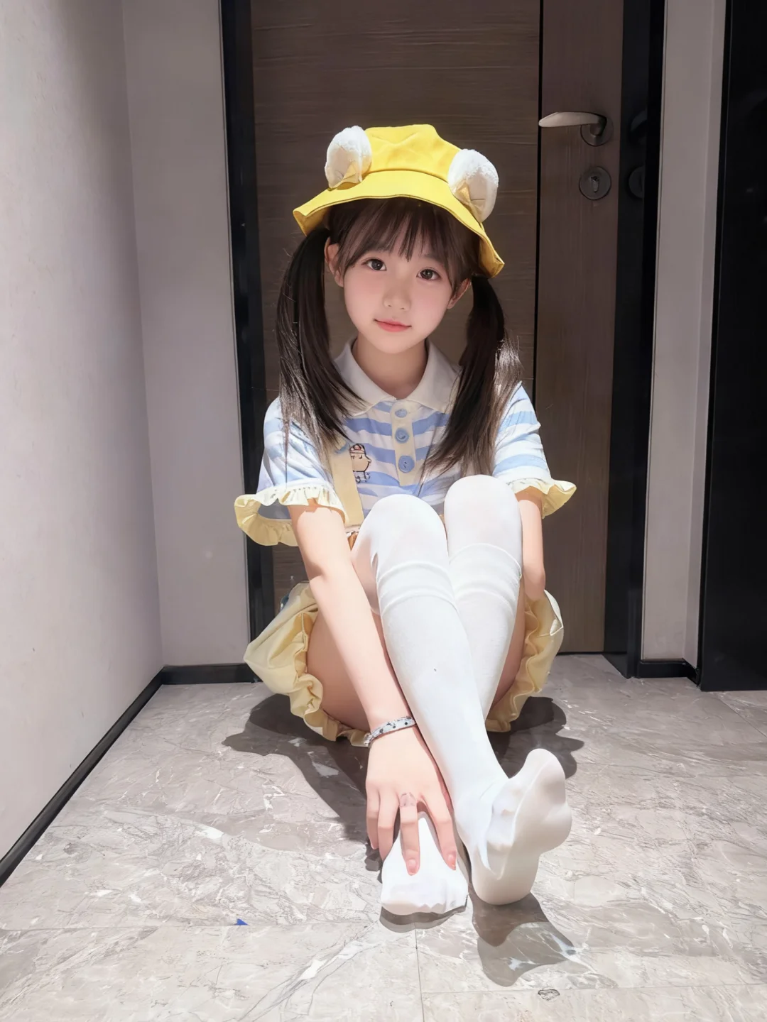 AI绘图 戴帽子的少女