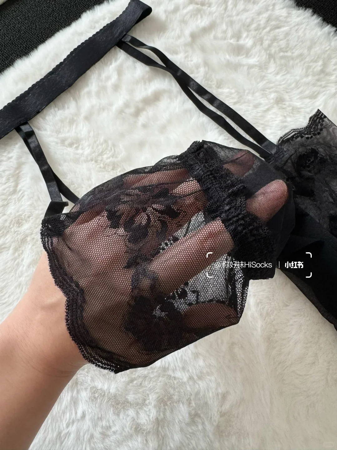 黑色蕾丝吊带袜｜专为约会谱写的暗夜诗篇