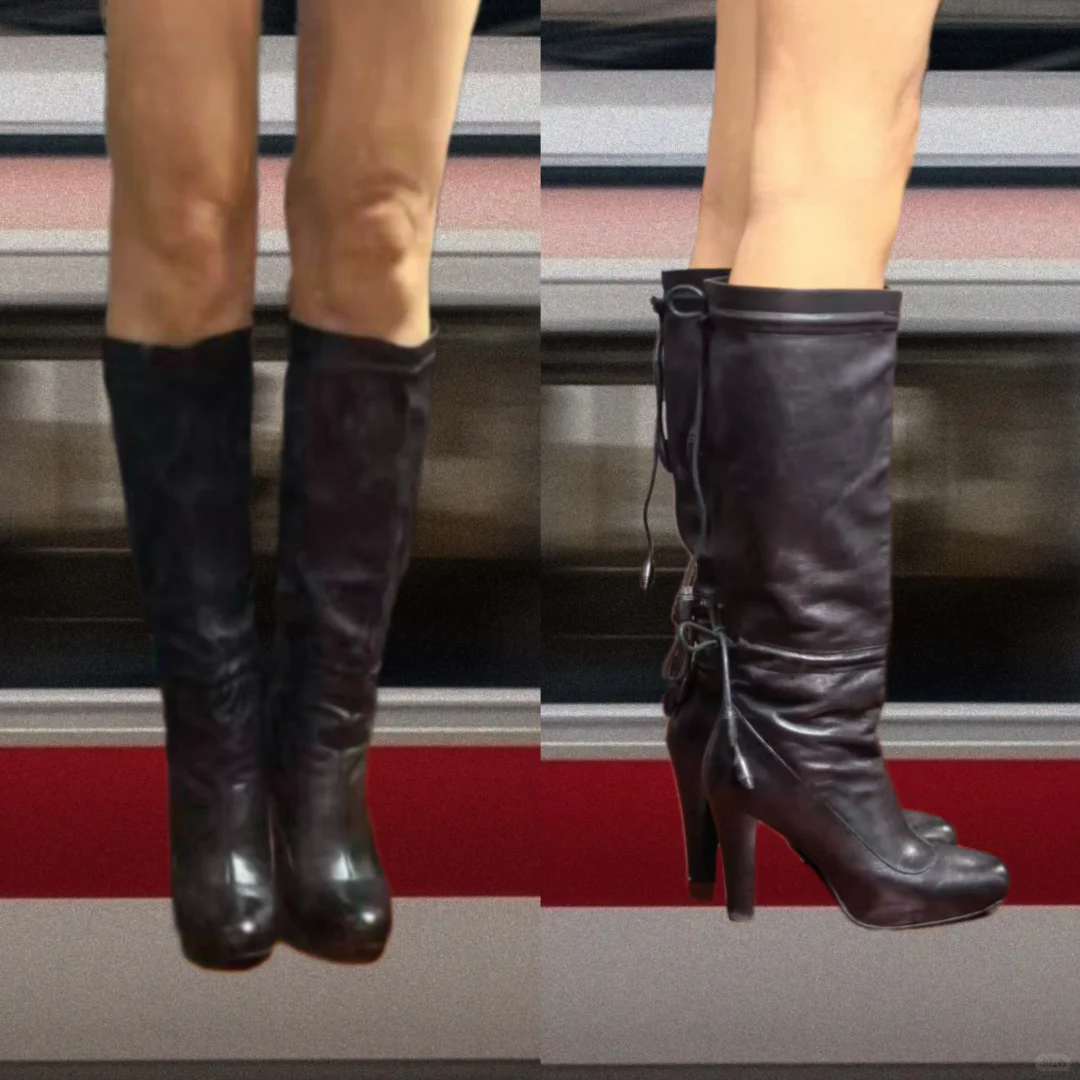 🖤🖤超绝的复古千禧辣妹靴！好亚！好复古啊啊