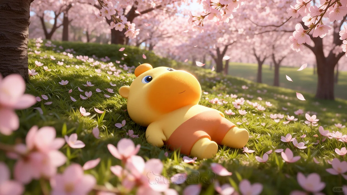 水豚噜噜壁纸丨户外系手机平板治愈背景壁纸