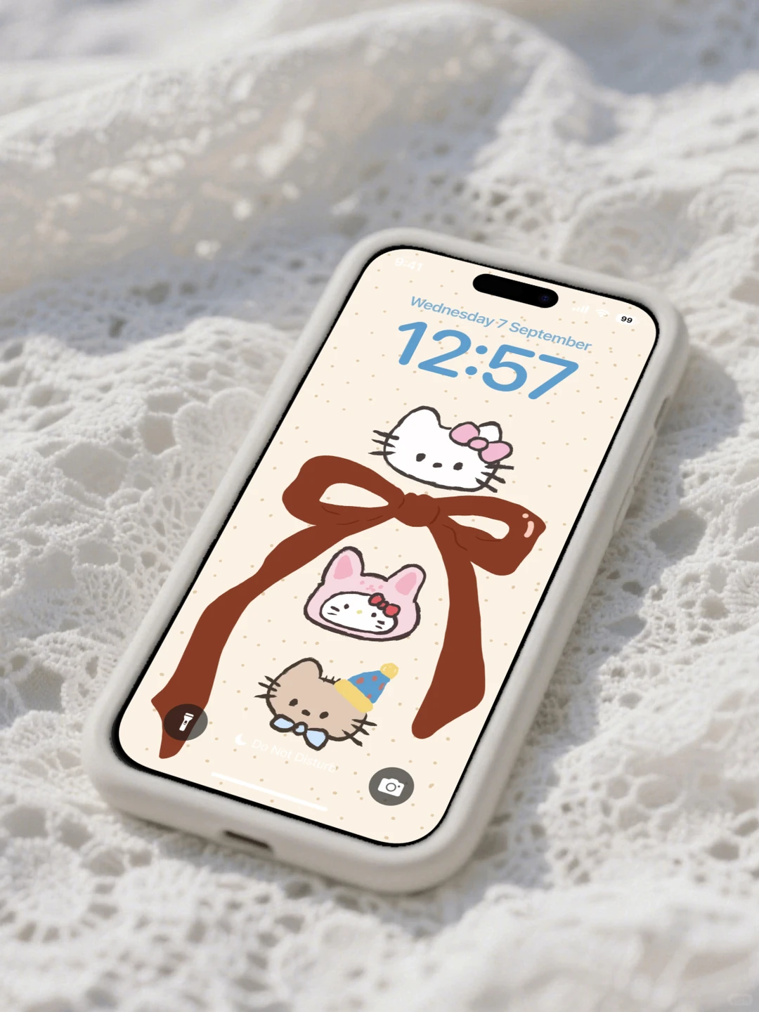 蝴蝶结手机壁纸|哈喽Kitty 0196