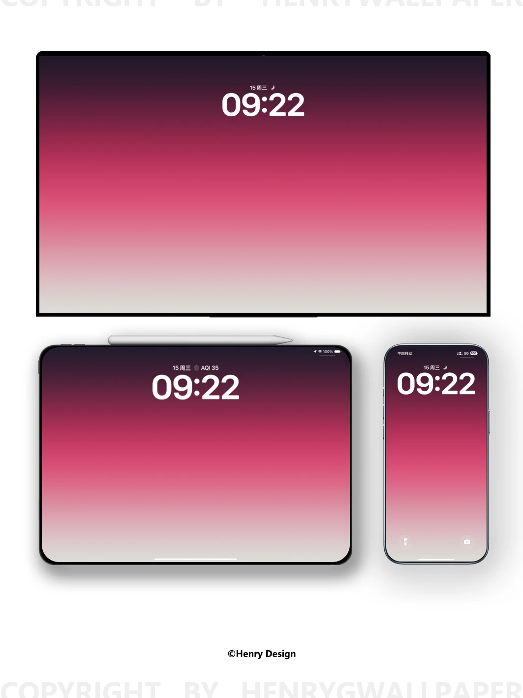 ipad&手机壁纸｜火山粉｜005