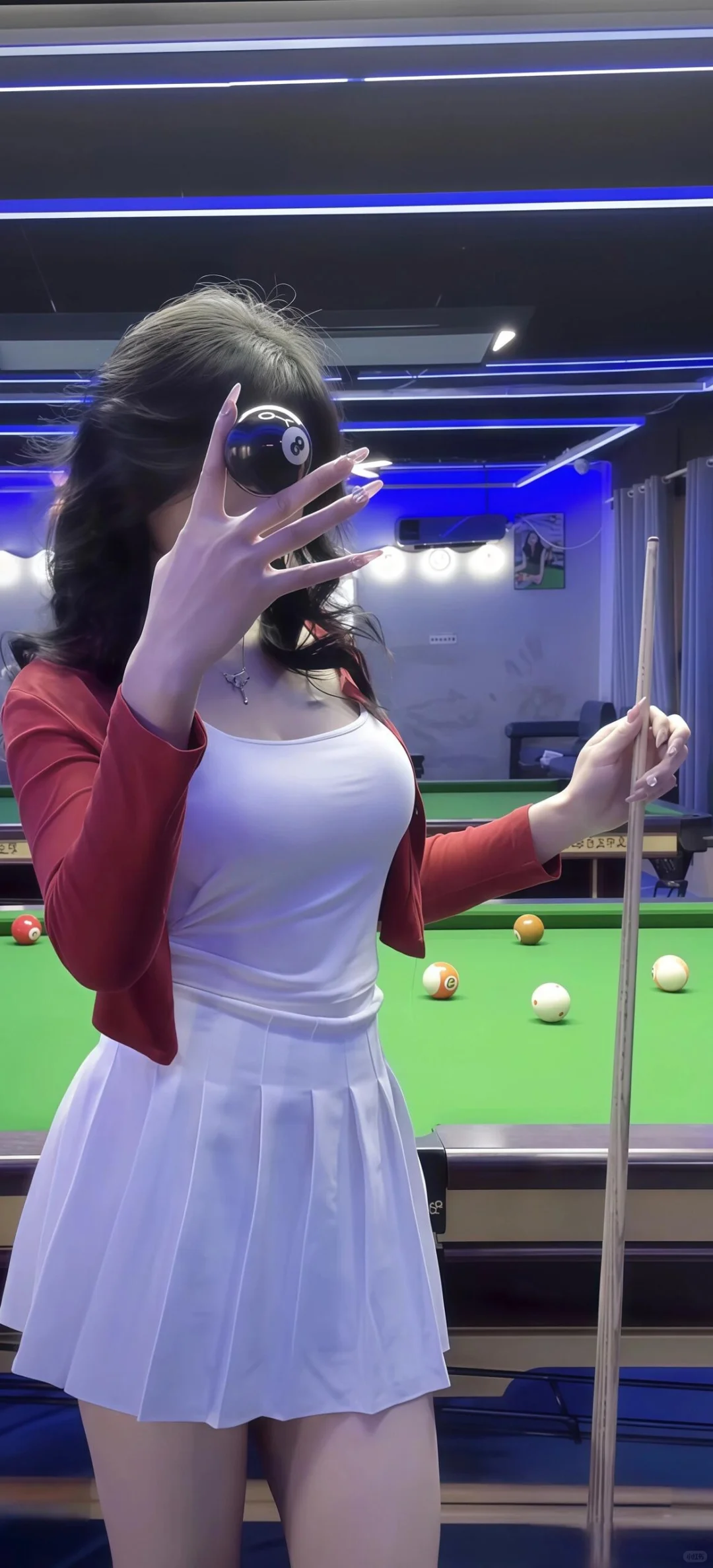 黑8台球美女壁纸