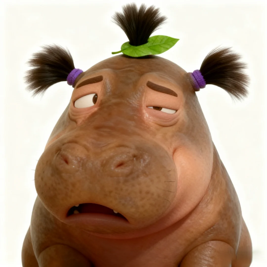 谁能拒绝一只呆傻的河马宝宝！！！