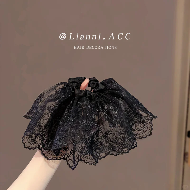 🌈复古蕾丝发圈｜低马尾也能这么有气质