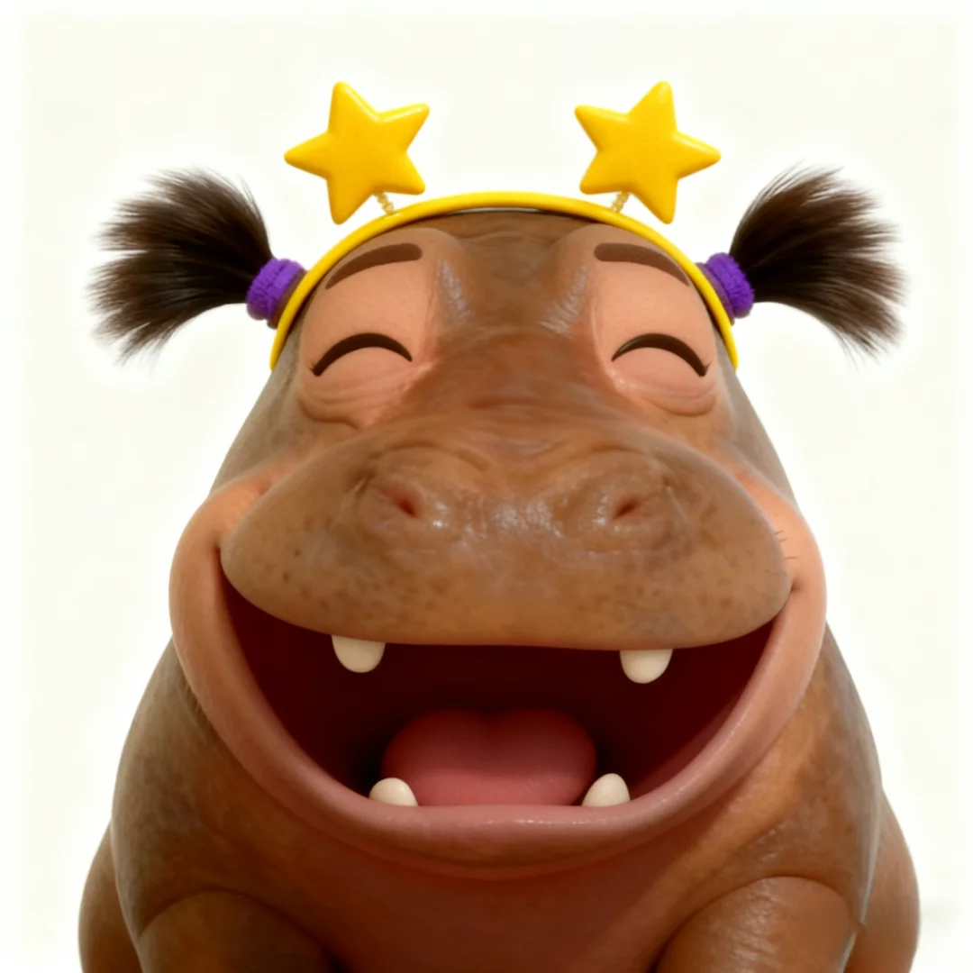 谁能拒绝一只呆傻的河马宝宝！！！