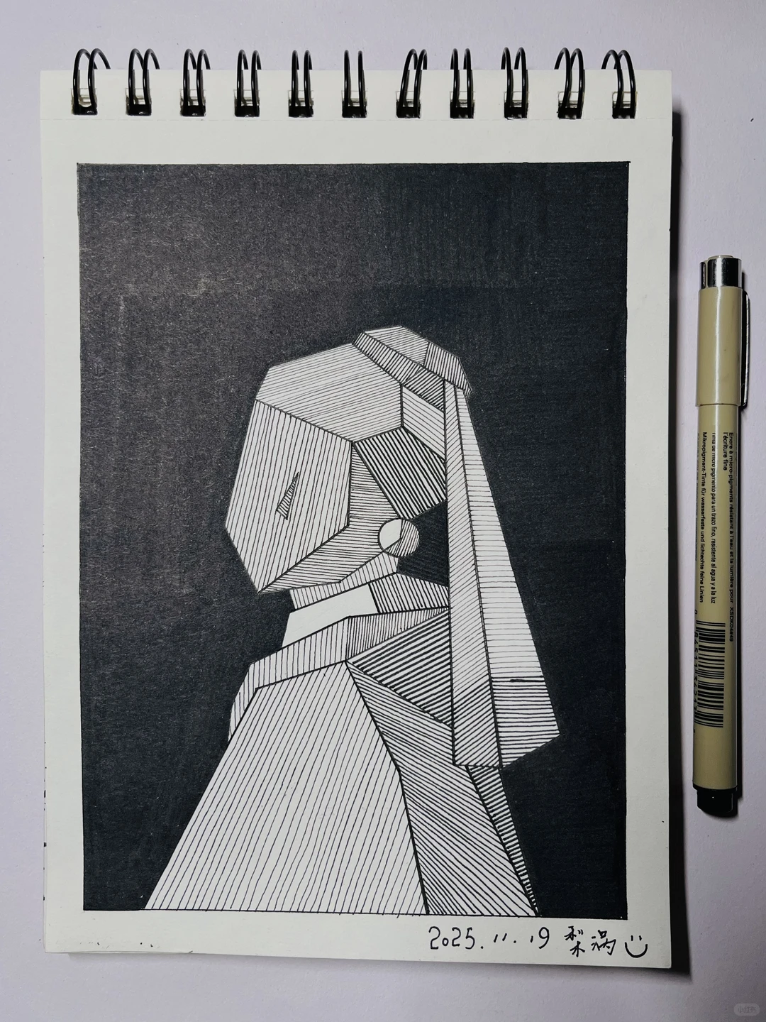 戴珍珠耳环的少女！👩🏻‍🦰控笔练习DAY ❽0🖊