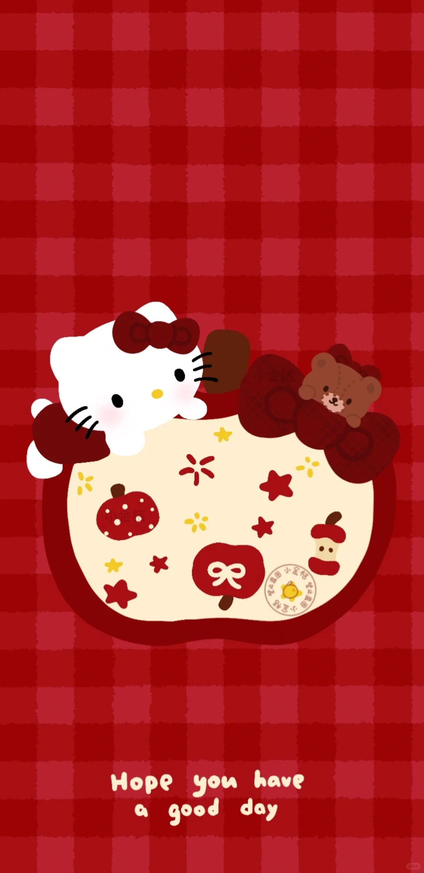 新年红Kitty可爱壁纸！！！