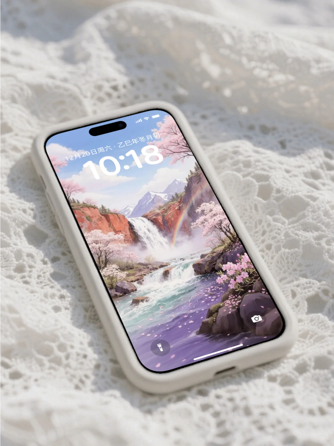 G0062壁纸｜“粉色瀑布”治愈系壁纸，太治愈了