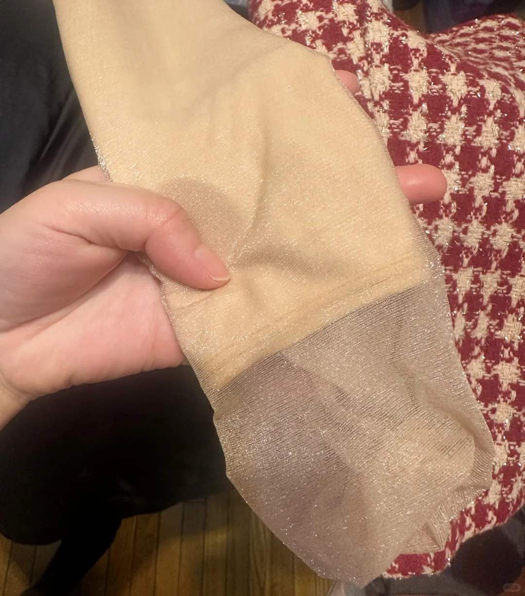 我的光腿神器！珠光丝袜+棉裤