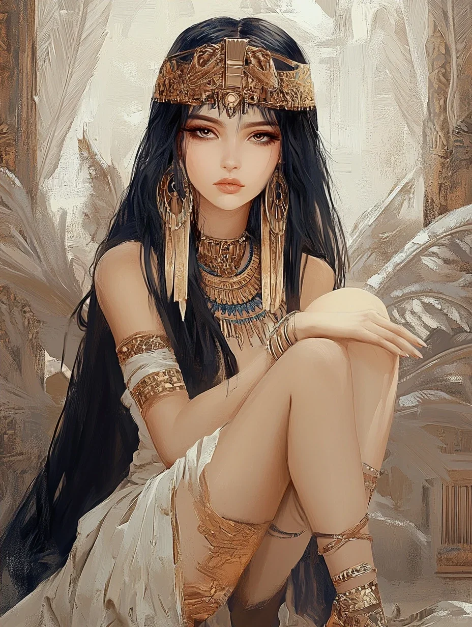 尼罗河畔的少女