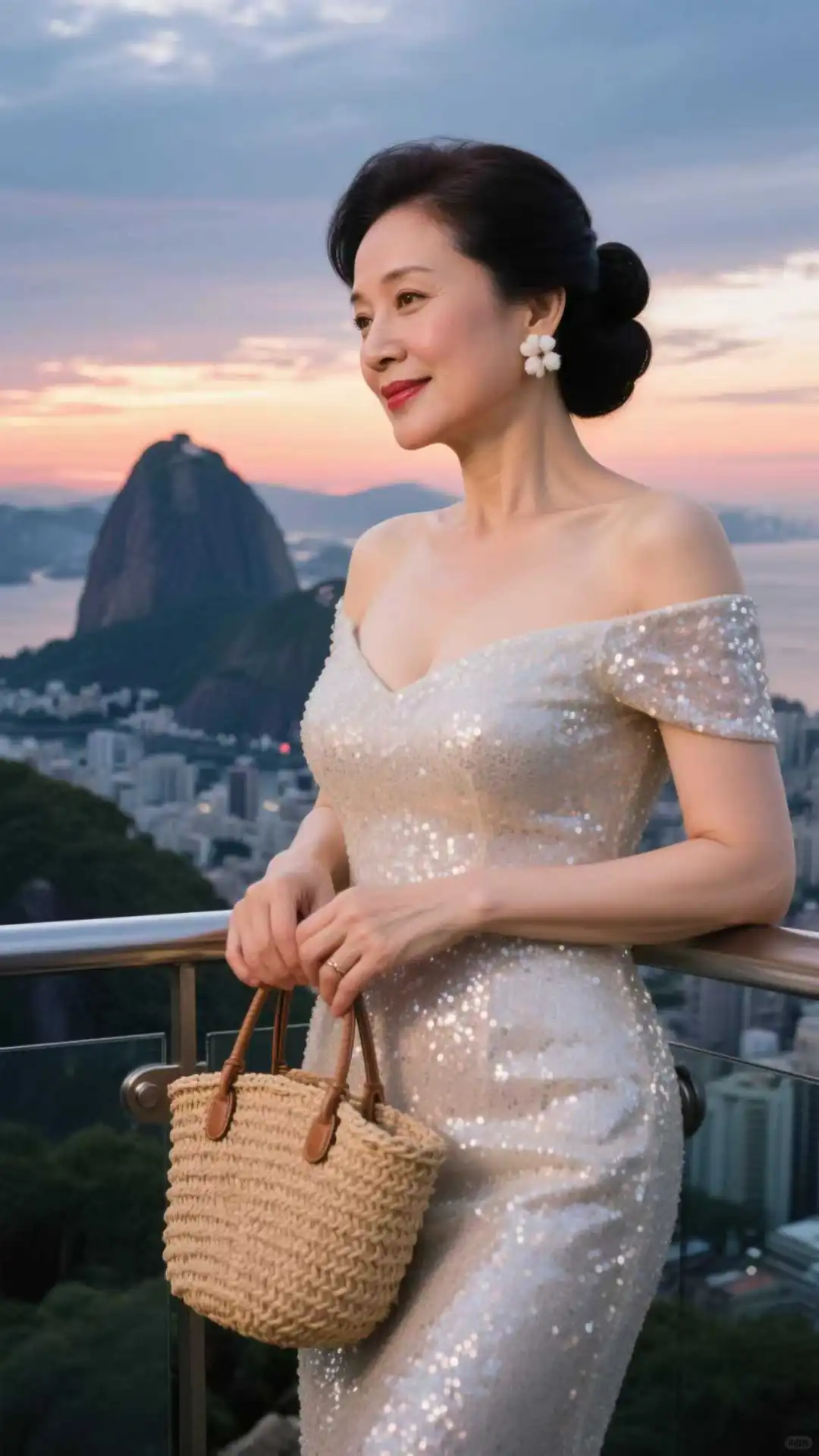 成熟韵味舒展，48岁阿姨裹着温柔底气